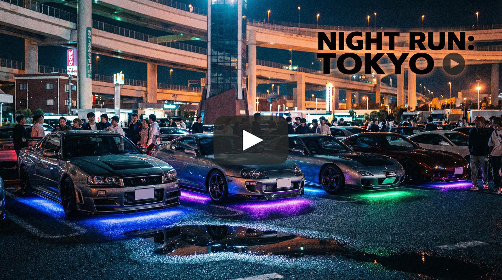 91夜跑视频：JDM车聚实录